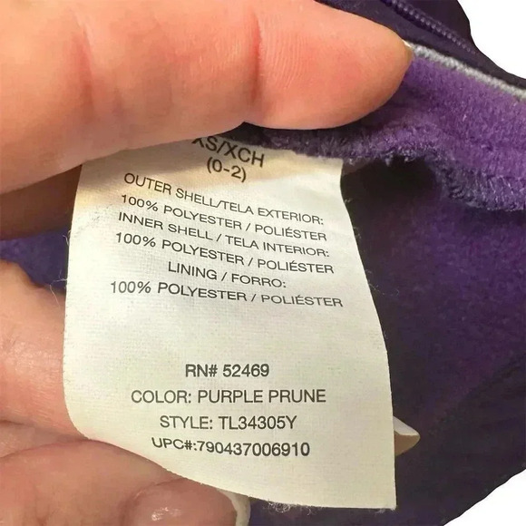 Free Tech Women's XS Purple Hooded Windbreaker Jacket Lightweight - Picture 5 of 9